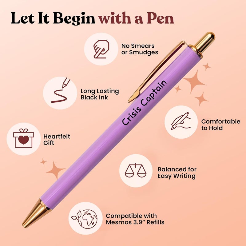 MESMOS 3pk Fancy Pen Set, Chaos Coordinator Boss Gifts for Women, Office Manager Boss Female Gifts, Leadership and Supervisor Gift, Funs with Funny Sayings for Adults - Image 2